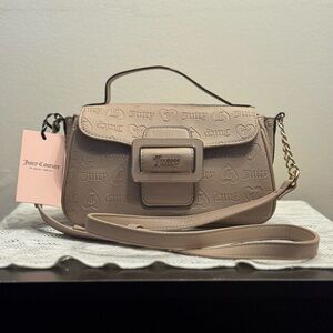 Juicy Couture Beige Embossed Crossbody Bag